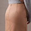 Crepe Midi Pencil Skirt