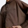 Cropped Dolman Relaxed Button-Down Shirt