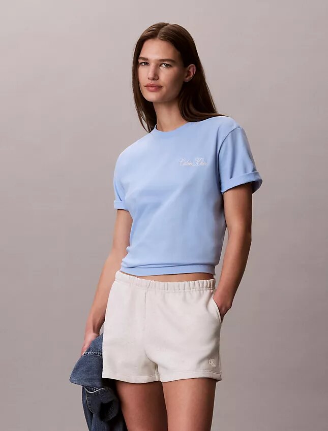 Cursive Calvin Klein Graphic Boxy Tee Cursive Calvin Klein Graphic Boxy Tee