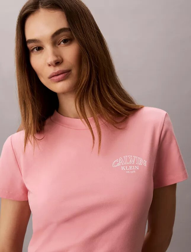 Curved Logo Graphic Slim Tee Curved Logo Graphic Slim Tee