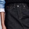 Denim Asymmetric Waist Mini Skirt