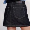 Denim Asymmetric Waist Mini Skirt