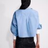 Denim Asymmetric Waist Mini Skirt