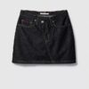 Denim Asymmetric Waist Mini Skirt