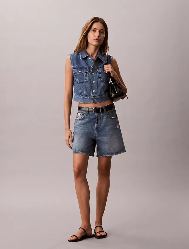 Denim Sleeveless Vest Denim Sleeveless Vest