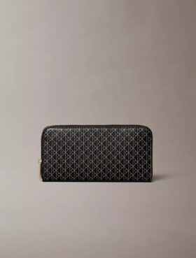 Emblem Logo Long Zip Wallet Emblem Logo Long Zip Wallet