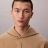Emblem Logo Wool Blend Hoodie