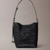 Emblem Mesh Bucket Bag
