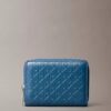 Embossed Allover Monogram Zip Coin Pouch