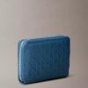Embossed Allover Monogram Zip Coin Pouch