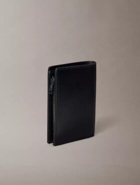 Embossed Monogram Bifold Wallet with Coin Pouch
