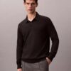 Extra Fine Merino Blend Polo Sweater