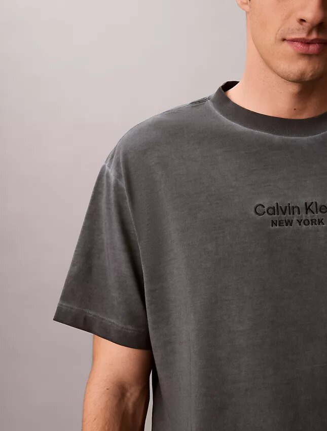 Faded Dye Logo Graphic Classic Crewneck T-Shirt Faded Dye Logo Graphic Classic Crewneck T-Shirt