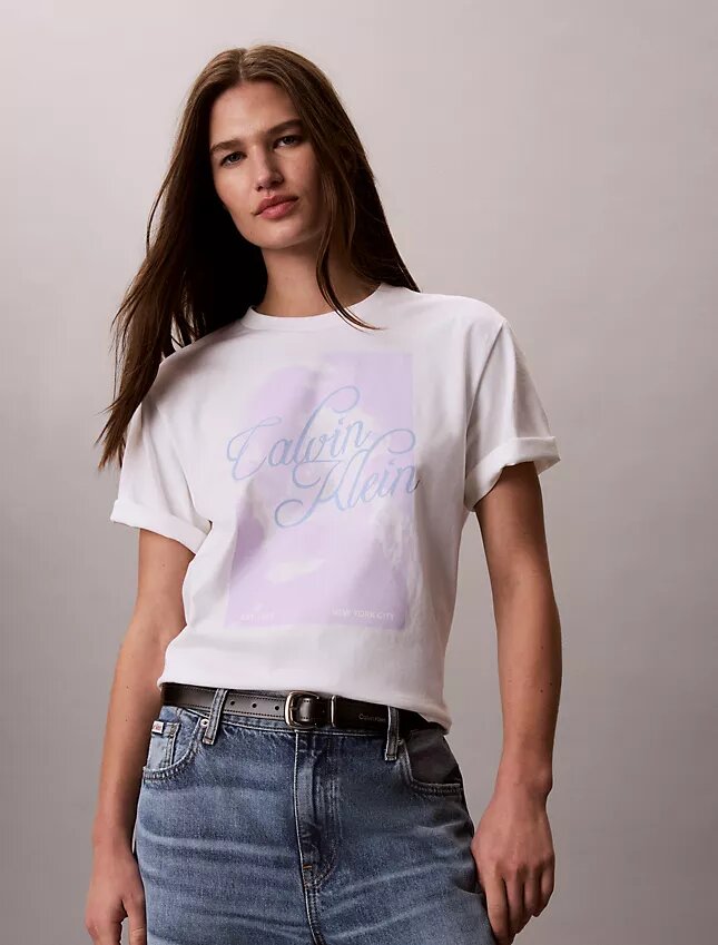 Faded Script Logo Graphic Boxy T-Shirt Faded Script Logo Graphic Boxy T-Shirt