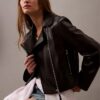 Faux Leather Moto Jacket