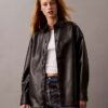 Faux Leather Relaxed Shirt Jacket