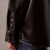 Faux Leather Relaxed Shirt Jacket