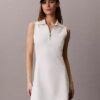 French Terry 1/4 Zip Sleeveless Dress