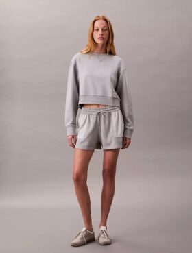 French Terry Cropped Relaxed Sweatshirt