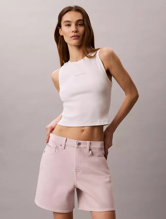 Garment-Dyed High Rise A-Line Shorts Garment-Dyed High Rise A-Line Shorts