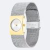 Geometric Dial Mesh Bracelet Watch