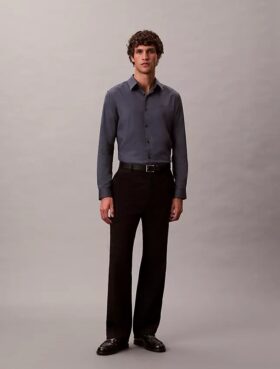 Geometric Jacquard Slim Button-Down Shirt Geometric Jacquard Slim Button-Down Shirt
