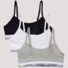 Girls Cotton Stretch 3-Pack Unlined Cropped Bralette Girls Cotton Stretch 3-Pack Unlined Cropped Bralette