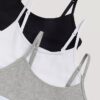 Girls Cotton Stretch 3-Pack Unlined Cropped Bralette Girls Cotton Stretch 3-Pack Unlined Cropped Bralette