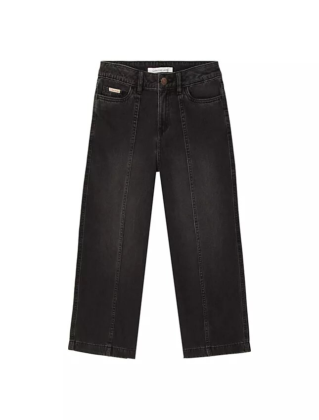 Girls Seamed Wide Leg Jeans Girls Seamed Wide Leg Jeans
