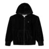 Girls Velour Rib Hoodie Girls Velour Rib Hoodie