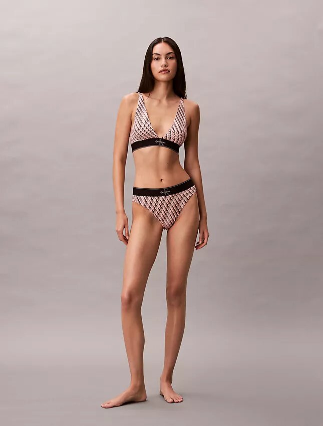 Graphic Monogram Microfiber Stretch High Waist Bikini Graphic Monogram Microfiber Stretch High Waist Bikini