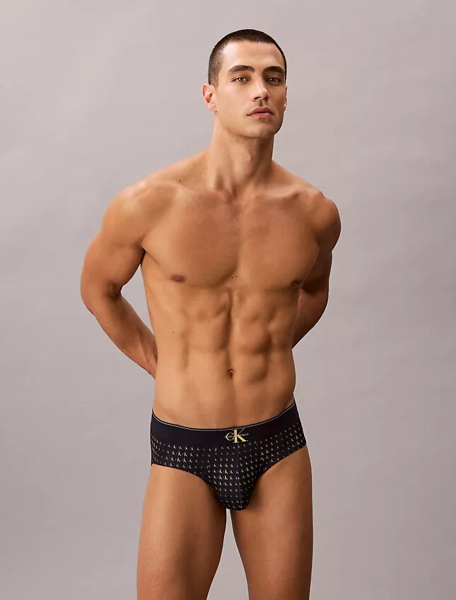 Graphic Monogram Microfiber Stretch Hip Brief Graphic Monogram Microfiber Stretch Hip Brief