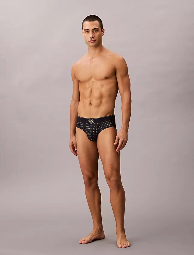 Graphic Monogram Microfiber Stretch Hip Brief Graphic Monogram Microfiber Stretch Hip Brief