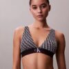 Graphic Monogram Microfiber Stretch Lightly Lined Triangle Bralette