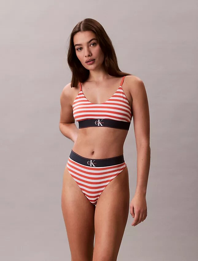 Graphic Monogram Microfiber Stretch Thong Graphic Monogram Microfiber Stretch Thong