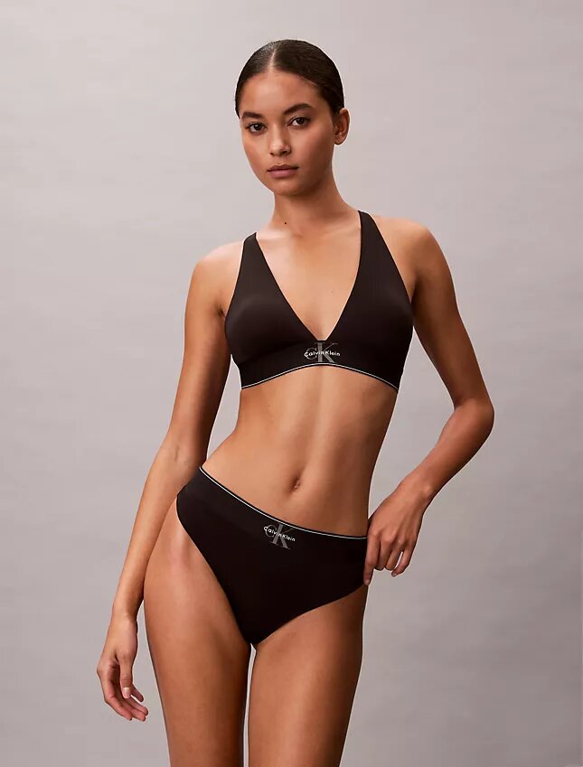 Graphic Monogram Microfiber Stretch Thong Graphic Monogram Microfiber Stretch Thong