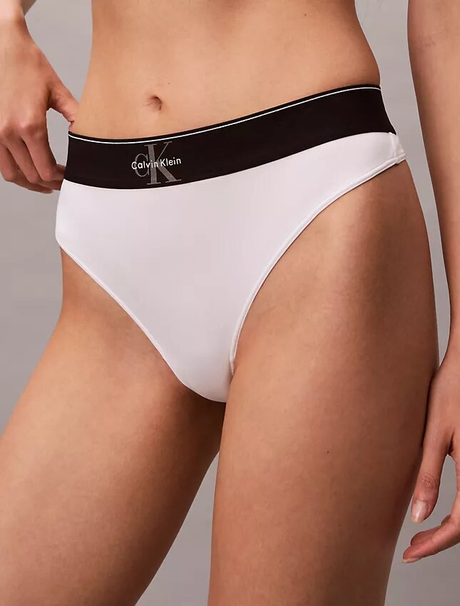 Graphic Monogram Microfiber Stretch Thong Graphic Monogram Microfiber Stretch Thong
