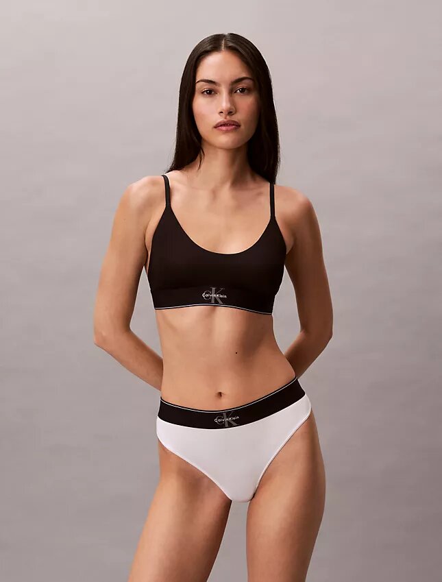 Graphic Monogram Microfiber Stretch Thong Graphic Monogram Microfiber Stretch Thong