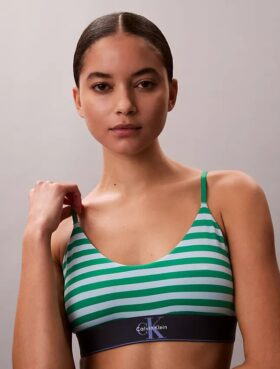 Graphic Monogram Microfiber Stretch Unlined Bralette