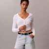 High Rise Midi Denim Shorts