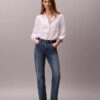 High Rise Straight Jeans