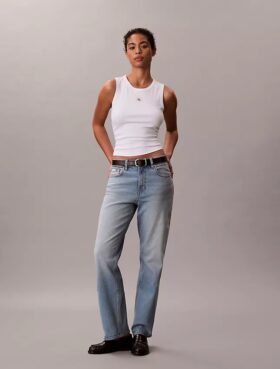 High Rise Straight Jeans