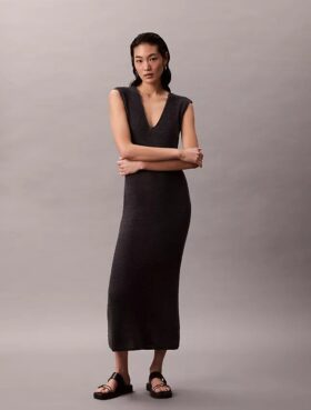 Knit Sleeveless Midi Dress