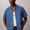 Linen Blend Denim Button-Down Shirt Linen Blend Denim Button-Down Shirt