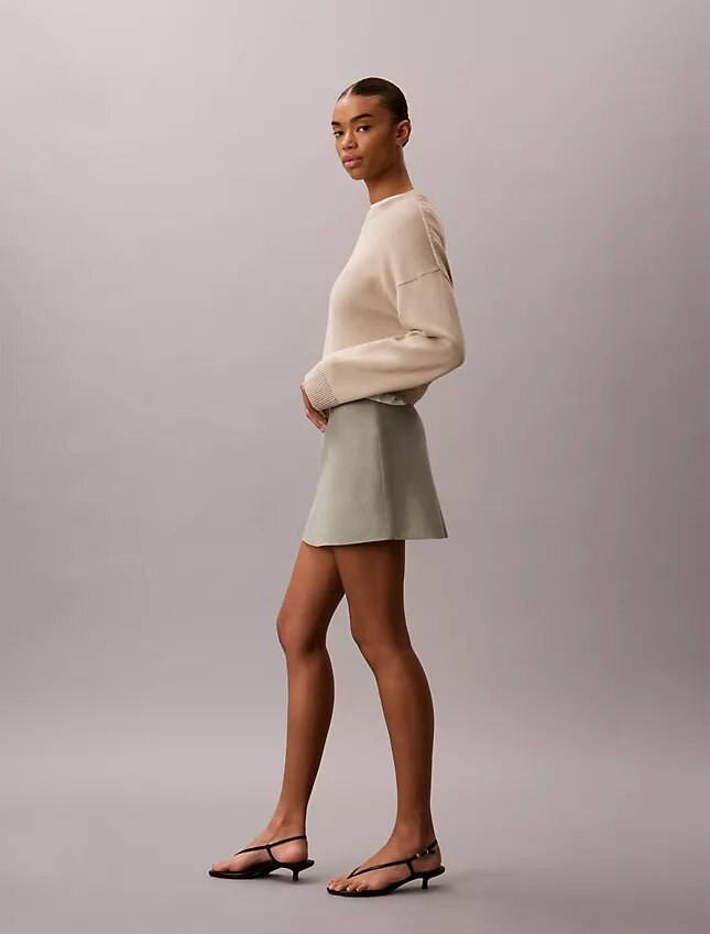 Linen Blend Mini Skort Linen Blend Mini Skort
