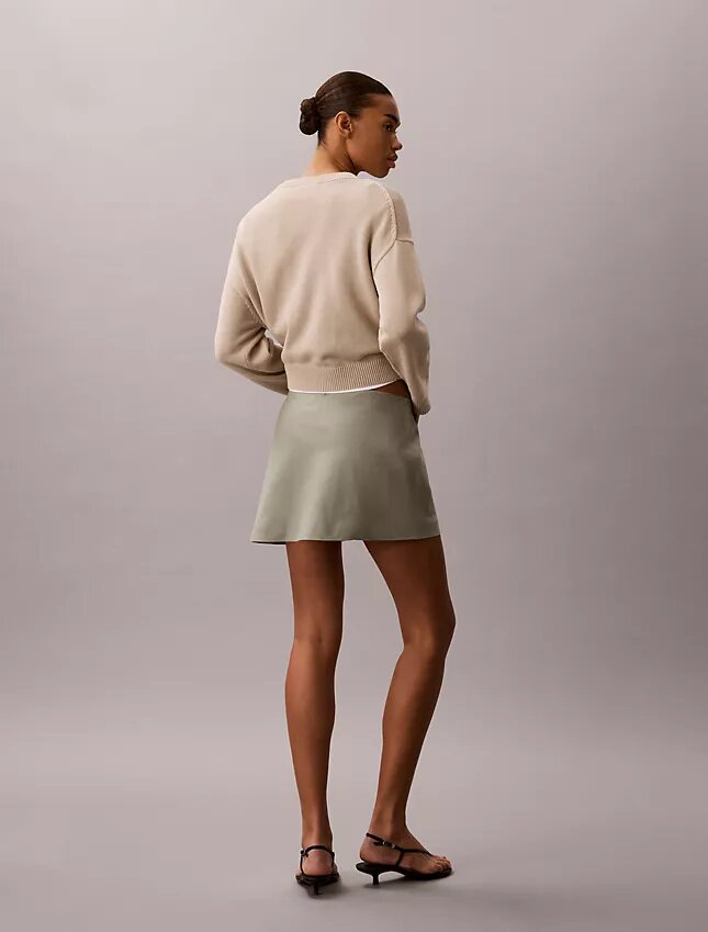 Linen Blend Mini Skort Linen Blend Mini Skort