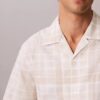 Linen Blend Plaid Relaxed Button-Down Shirt Linen Blend Plaid Relaxed Button-Down Shirt