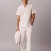 Linen Blend Plaid Relaxed Button-Down Shirt Linen Blend Plaid Relaxed Button-Down Shirt