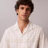 Linen Blend Plaid Relaxed Button-Down Shirt Linen Blend Plaid Relaxed Button-Down Shirt