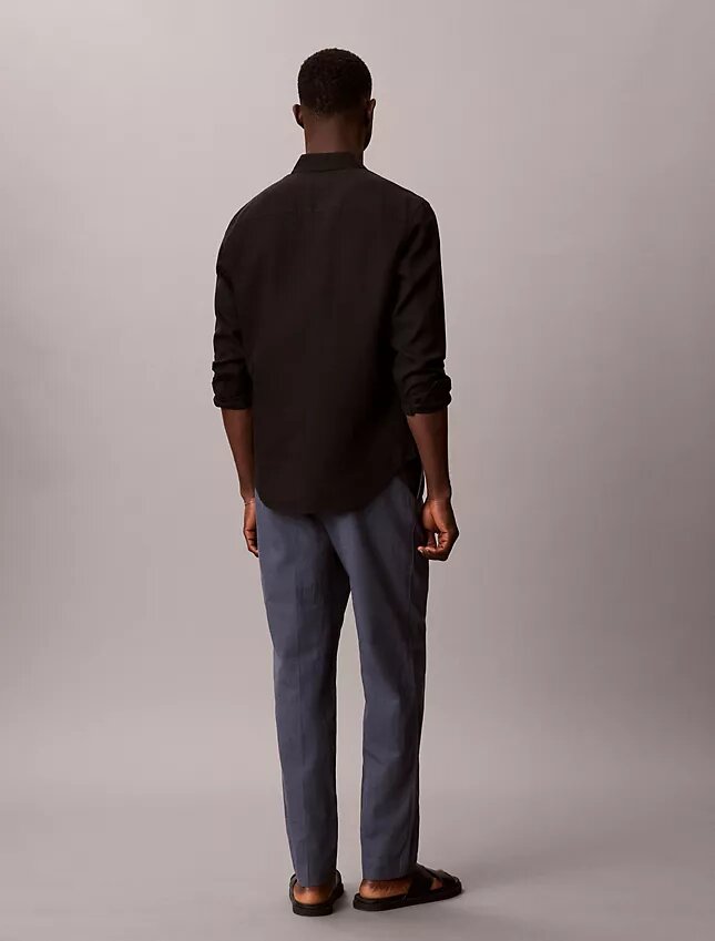 Linen Blend Pleated Pull-On Pants Linen Blend Pleated Pull-On Pants